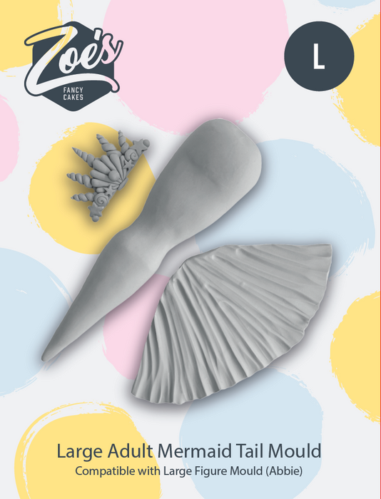 Cake Topper Adult Mermaid Tail Mould By Zoe's Fancy Cakes - Large