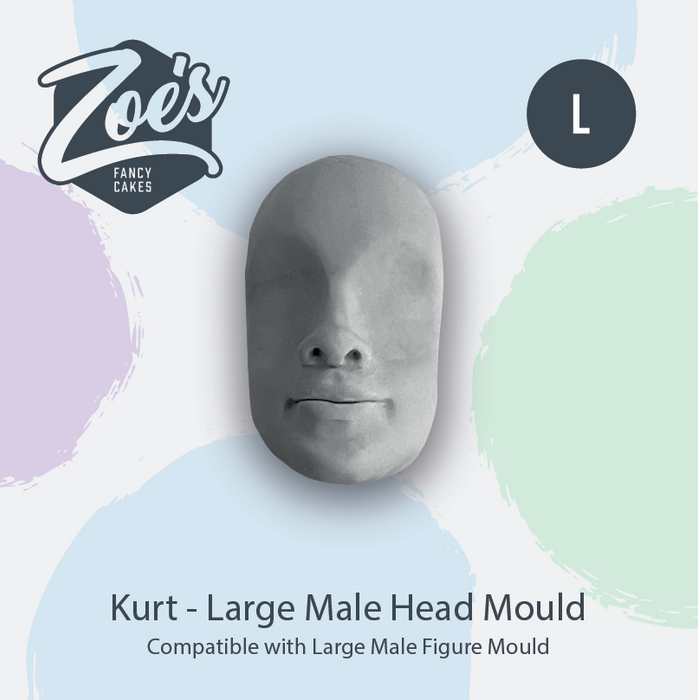 Cake Topper Male Face Mould by Zoe's Fancy Cakes - Kurt - EX DEMO