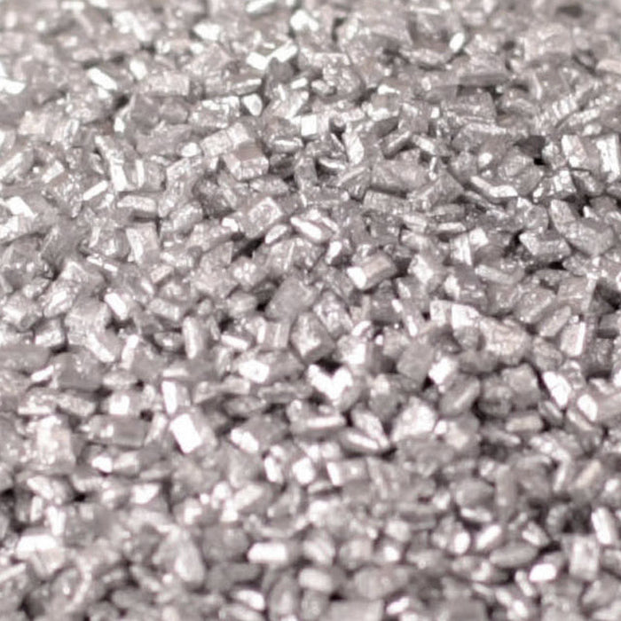 Rainbow Dust Sugar Crystals Metallic Silver