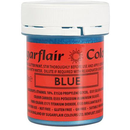 Sugarflair - Glitter Paint - Blue