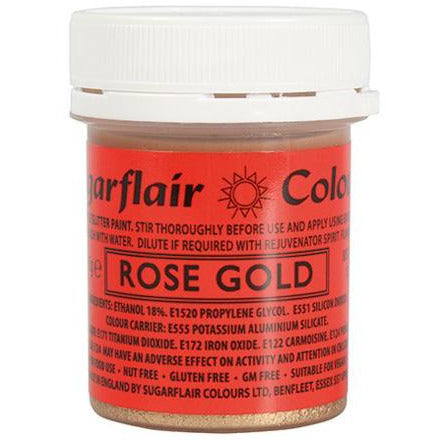 Sugarflair - Glitter Paint - Rose Gold