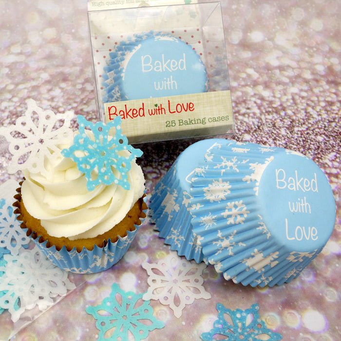 Baked With Love- Snowflake cupcake Cases