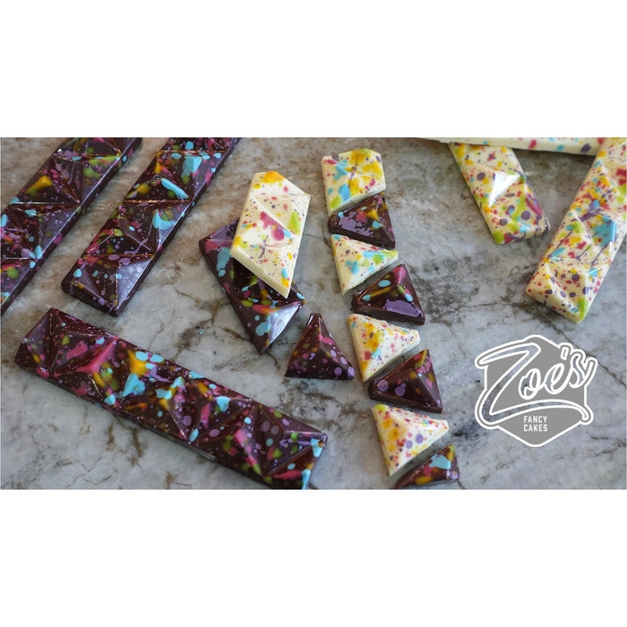 Martellato Pyramid Chocolate Bar Mould; 30g, 8 pieces