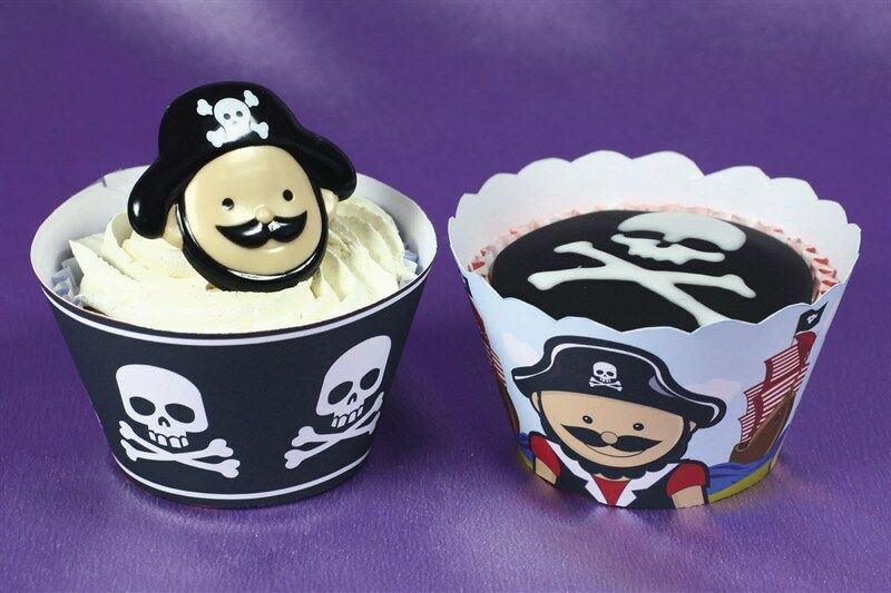 Culpitt - Printed Cupcake Wraps - Pirates ( Pack Of 12 )