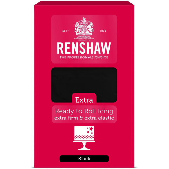 Renshaw Extra - Ready To Roll Black Sugar Paste - 1Kg