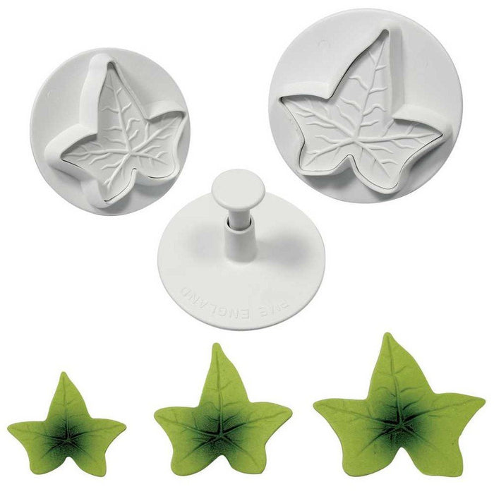 PME Foliage Plunger Cutters - Veined Ivy Leaf set of 3