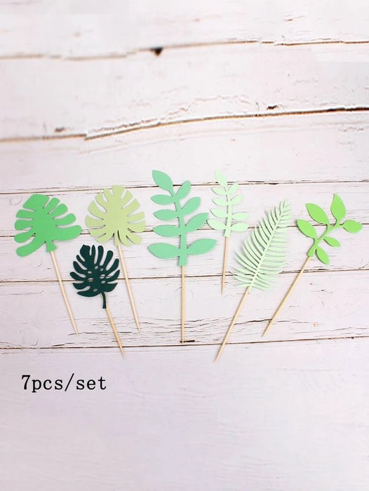 Paper Tropical Leaf Cake Topper decorations
