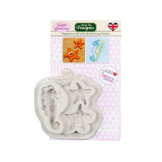 Katy Sue - Starfish And Seahorse Sugar Buttons Silicone Mould