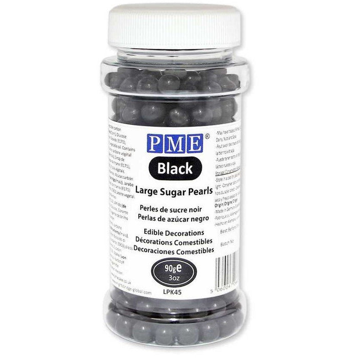 PME Large Black Sugar Pearls 90g