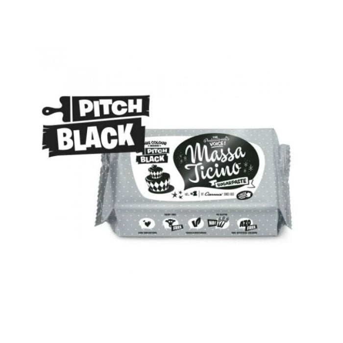 Massa Ticino Sugarpaste - Pitch Black