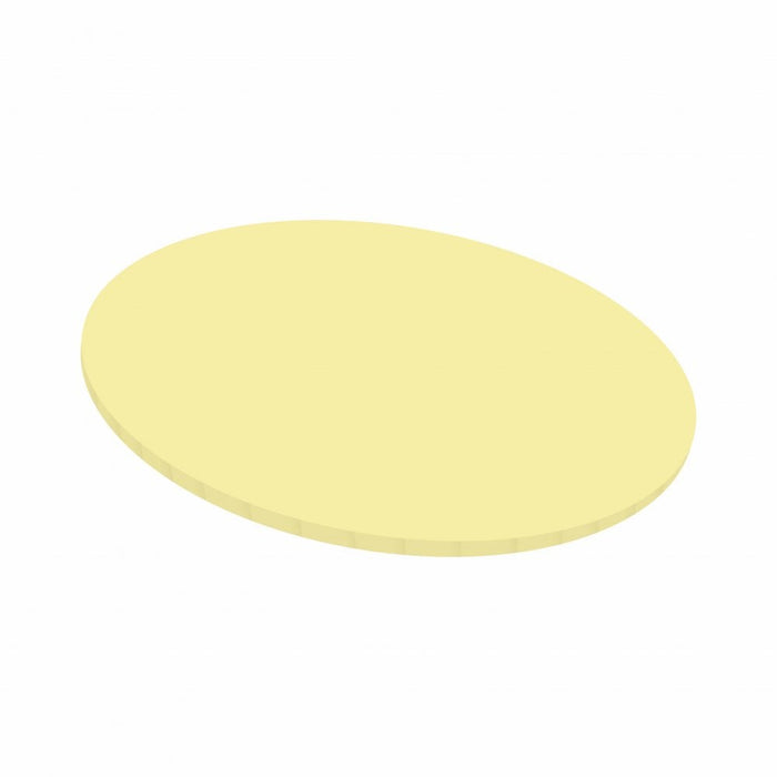 Pastel Yellow Round Matt Masonite Cake Board 5mm Thick