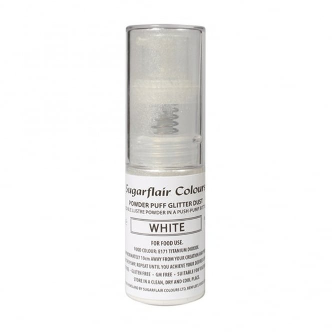 Sugarflair Powder Puff Glitter White