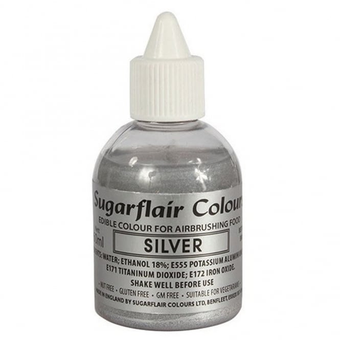 Sugarflair - Airbrush Glitter Silver