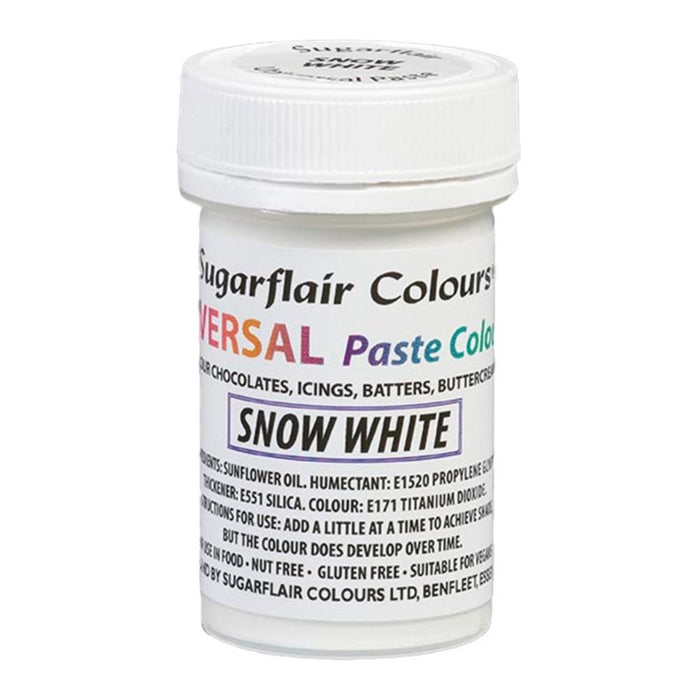 Sugarflair - Universal Paste Colour -  Snow White