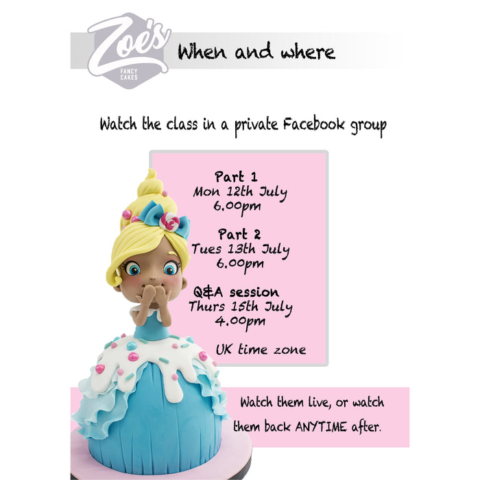 Online Cute Doll Cake Class